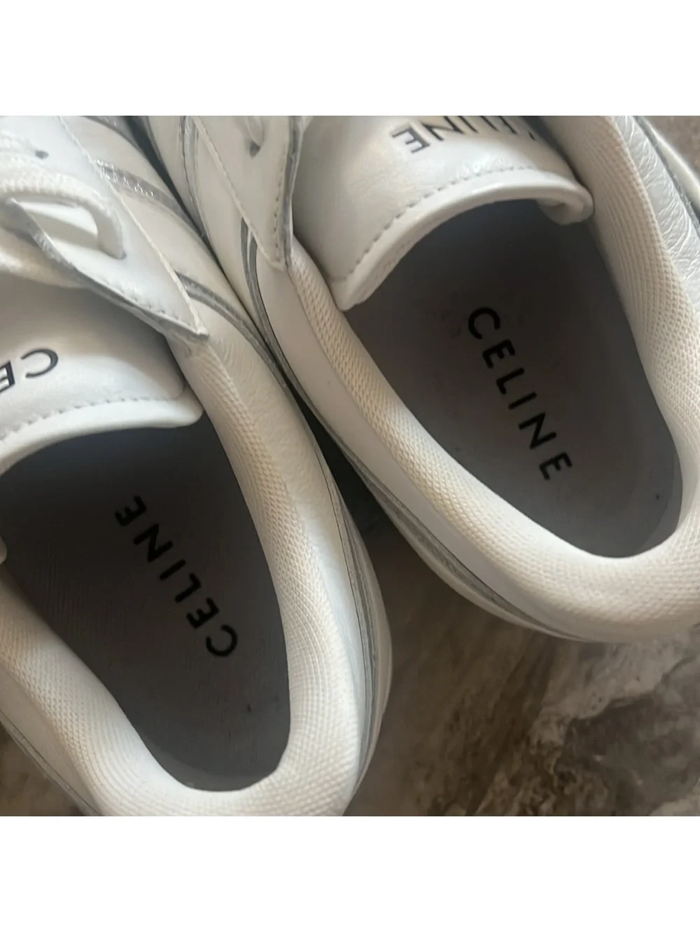 Celine Low Wave Lace-Up Sneaker, Optic White/Silver Size 41 in Box +DustBag $750